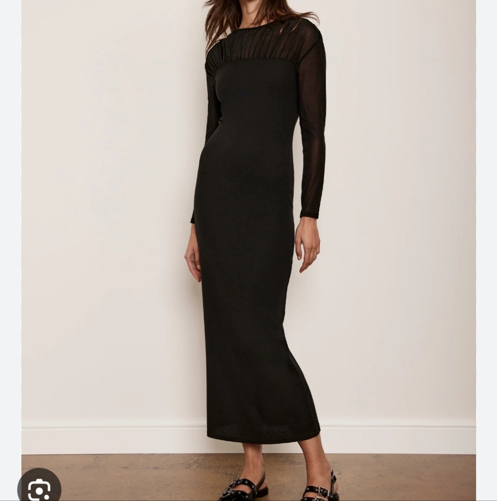 NWT Mint Velvet Mesh Insert Jersey Dress